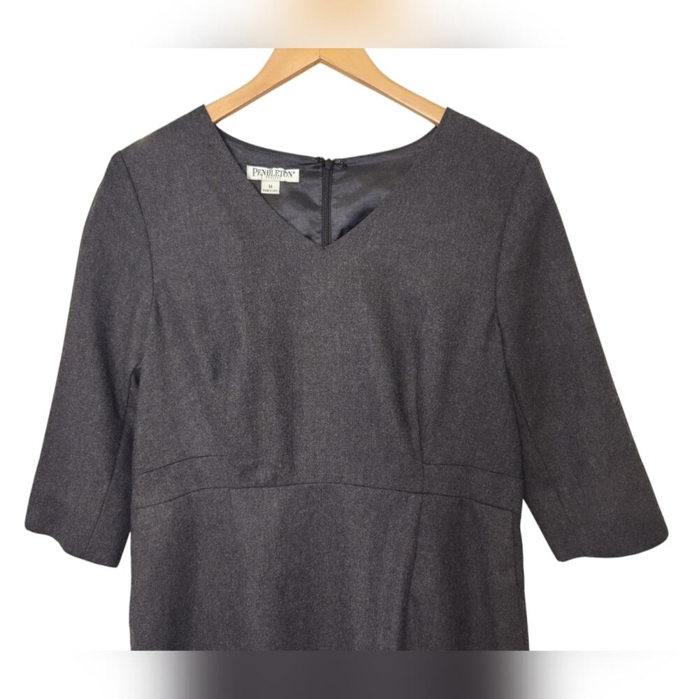 Pendleton Petite Classic Wool Lined Sheath Dress … - image 4